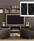 Slick Black Plastic Junction Box Cases For Circuit Boards With Secure Snap Lid Design. Tough Abs Material electrical enclosure in a modern living room setup.