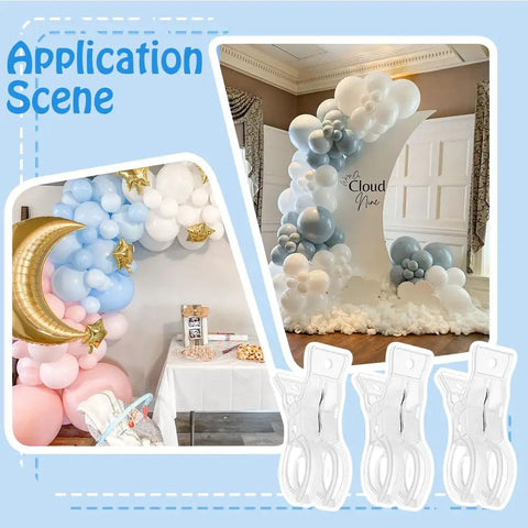 Super Sturdy Clear ABS Plastic Spring Clips For Balloons 20 Pc Heavy Duty Holder Set Perfect For Birthday Weddings Backdrop Decor And Party Crafting That Lasts A Long Time. Clear ABS plastic balloon clips for arches and backdrop decor
