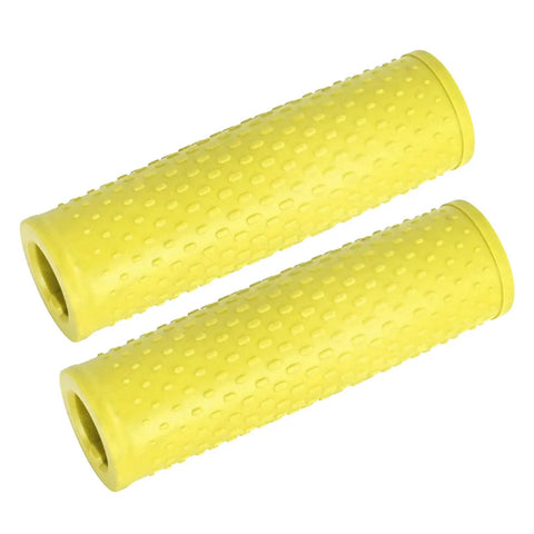Yellow non slip grip cover for electric scooter handlebar soft rubber sleeve provides scratch protection easy on off