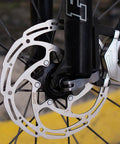 Centerlock 140mm disc brake rotor for MTB and road bikes with beefy high strength steel core and lightweight alloy body