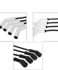 Premium 9070C Extreme Wire Kit With Silicone Sleeves For Gm Ls Lt Gen Engines Like Ls2, Ls3, Ls4, And Ls7 To Rejuvenate Your Spark Plug Wires And Get That Slick Look Under The Hood. 8-piece silicone spark plug wire sleeves, white and black