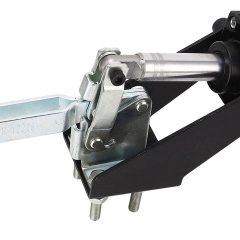 Straight Up Heavy Duty Pneumatic Toggle Clamp Featuring Slick Quick Release Design For Rock Solid Load Bearing Performance In Industrial Welding And Precision Mold Making Workspaces