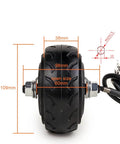 Side view of 4 Inch Brushless Hub Motor For Electric Scooters, 200W Gearless Wheel, 105mm Diameter, with measurement annotations.