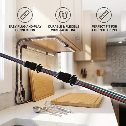 No Sweat 2 54Mm Pitch Sm Connector Extension Cable Male To Female 22Awg Wire Solderless straight wiring for DIY lighting in kitchen.