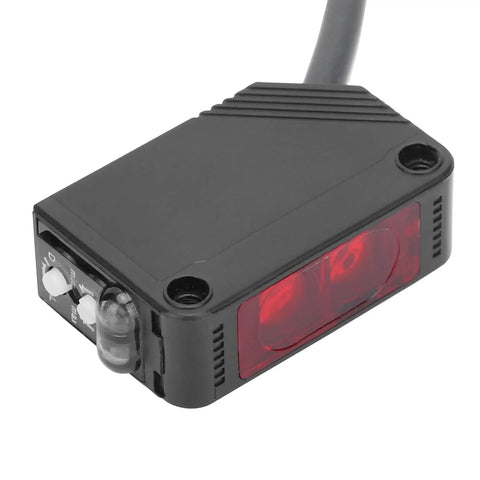 Pro Grade Through Beam Infrared Photoelectric Sensor PNP Switch For Automation Square Contrast Type Detector Ideal For Car Doors Garages Robots And Assembly Lines E3Z D62 black sensor with red lens and cable