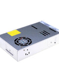 Heavy Duty 24 Volt 25 Amp 600 Watt Industrial Switching Power Supply showing ventilation and connections, ideal for automation and telecom.