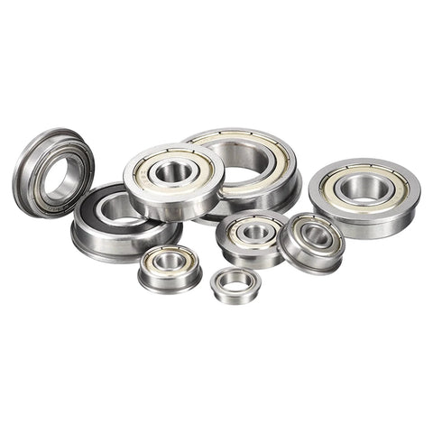 Miniature ball bearings set, front view, chrome steel, double shielded, 10 pcs
