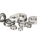 HiPicco FR166ZZ miniature ball bearings set, chrome steel, 3/16 in ID x 3/8 in OD x 1/8 in W, double shielded, 10 pcs