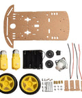 Smart Robot Car Kit With Two Wheel Drive Chassis Speed Encoder And DC Gear Motors One To Forty Eight components layout