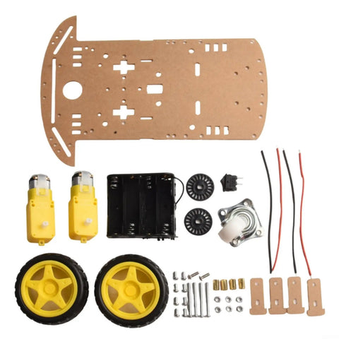 Smart Robot Car Kit With Two Wheel Drive Chassis Speed Encoder And DC Gear Motors One To Forty Eight components layout