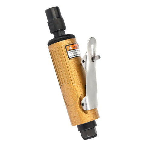 Rock Solid Metal Straight Shank Pneumatic Air Die Grinder with metal housing and a compact design for precision grinding.