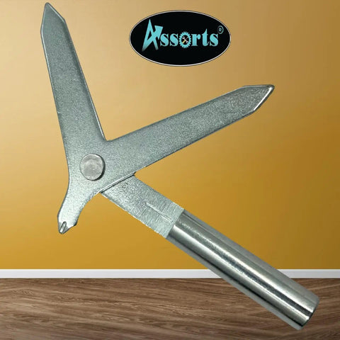 Round Workpiece Center Finder Tool with 3/8 Inch Shank for Milling Machines showing metal build and precise centering design.