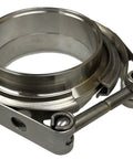 Five Inch 304 Stainless Steel Turbo Flange Kit with V Band Clamp, male and female flanges for intercooler, turbocharger, intake, and exhaust