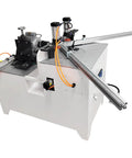 No Fuss 45 Degree Corner Cutting And Punching Combo For Woodworking Shops, heavy duty drill press station for precise cuts.