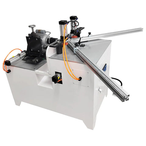 No Fuss 45 Degree Corner Cutting And Punching Combo For Woodworking Shops, heavy duty drill press station for precise cuts.