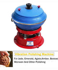 Vibrating Polisher For Home Or Shop Use Pro Grade Electric Polisher And Rock Tumbler Kit with blue lid and red base