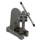 Heavy Duty Arbor Press 1 Ton Capacity With 5.63 Inch Max Height shown from front angle, steel frame