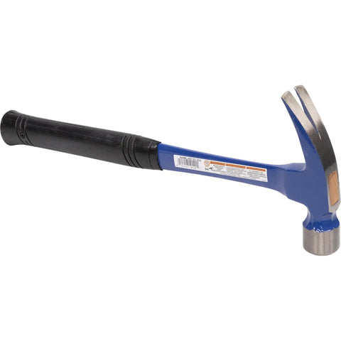 Workhorse 22 Oz Curved Claw Hammer With Rust Resistant Powder Coated Finish And Shock Block For Framing And Demolition, side view