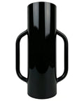 Front view of Beefy 24 Inch Fence Post Driver With Dual Handles, 34 Pound Iron T Post Pounder, heavy duty black steel construction.