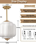 Straight Up Vintage Milk Glass Ceiling Light Fixture With Antique Brass Dome Shade Swoon Worthy Farmhouse And Schoolhouse Style Pendant Lamp 9 Inch Wide LED bulb specifications.