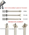 3 In 1 Lighter With Permanent Match Function, wick length and fuel level guidance for optimum performance