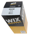 WIX Filters box for Radial Seal Outer Air Filter For Heavy Equipment And Tractors, showing part number 46438 packaging