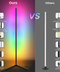 Comparison of 2 Pack Smart RGB Corner Floor Lamp 62.2 Inch Tall With App And Remote, Music Sync And Timer with another lamp