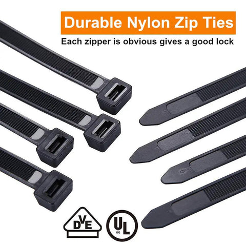 36 Inch Heavy Duty Zip Ties Pack Of 50 Ultra Strong UV Cable Ties For Indoor Outdoor Use, variety of angles