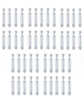 Heavy Duty 30 Pack 35mm Furniture Connectors With M6 Bolts Dowels Screws Metal Fasteners For Cabinets, Drawers, Wardrobes And Bookshelves In Silver Finish, Built To Last, Easy Install, Ideal For Home Fixups And DIY Projects