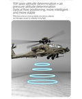 RC Helicopter Flybarless 6CH With Optical Flow Positioning And Brushless Motor Altitude Hold 1 Forty Eight Scale AH 64D in flight