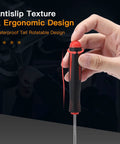 Hand holding ergonomic handle of 8 Piece Auto Tool Set With Precision Oil Seal Picks And Mechanical Device Picks.