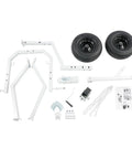 Heavy Duty Log Trailer For Farm Use, Two Wheel Utility Trailer parts including frame, wheels, chain and hardware in steel