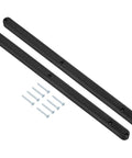 Rock Solid Plastic Drawer Slides Smooth Glide Design With All Included Hardware Side Loaded Grooved Guide Rail Zero Fuss Setup For Cabinet Furniture Bedroom Storage Refresh Black with included screws.