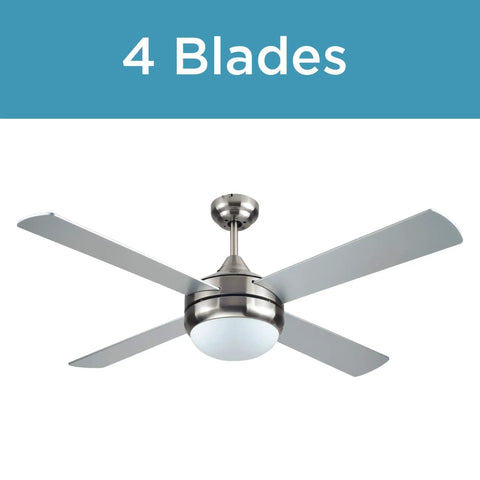 52 Inch Ceiling Fan With Brushed Nickel Body And Silver Blades, Perfect Indoor Upgrade For Living Room Or Office, Quiet Yet Powerful Motor