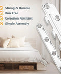 Surface Mounted Bed Rail Brackets 4 Pack with Mounting Screws for Bed Frame Headboard and Footboard No Mortise Hardware