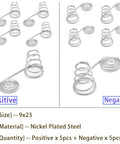 AAA And AA Battery Positive Negative Conversion Springs Set Nickel Plated Conical Coil Contacts 10 Pieces Image