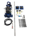 Flat lay of BREVELTION portable hole drilling boring machine kit with 35–80 mm bore, 5.24 ft boring rod and control handle