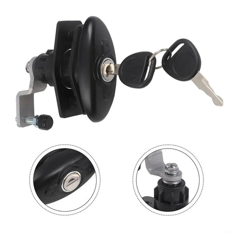 Rugged Heavy Duty Tubular Cam Lock For RV Cabinets And Toolboxes, zinc alloy lock with 2 keys, black finish, standard size