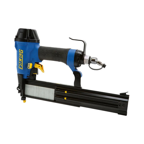 Pro Grade Pneumatic Brad Nailer Built Tough For Zero Stress Finish Work And Trim Install With An Adjustable Metal Belt Hook And Quick Connect Swivel Fitting For 18 Gauge 2 Inch Brads