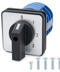 Rugged Rotary Cam Changeover Switch With Exterior Box 40A 12 Terminals 2 Pole Four Positions 0 1 2 3 Latching IP65 Waterproof