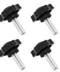 Four Pack Of M8 Threading Star Hand Knob Screws Featuring Rugged Plastic And Steel Knobs, 30mm, for woodworking cabinets.