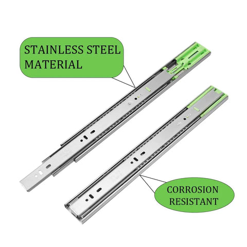 Soft Close Full Extension Drawer Slides 10 Inch 1 Pair Heavy Duty Ball Bearing Side Mount Rails With Quiet Damping 100 Lb Load