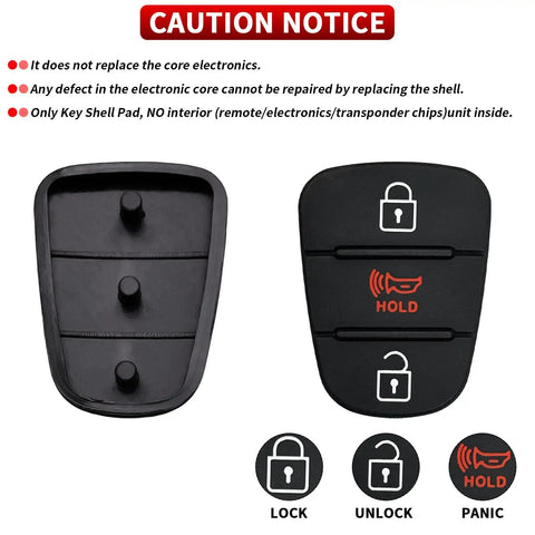 Fob Button Pad Replacement Kit For Kia Soul Rio And Sportage Models 2010 Through 2014 includes 3 button rubber cover