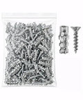 Heavy Duty 6X14MM Short Expansion Screw Set Rock Solid Wall Anchors in a bag for door hinge thread repair.