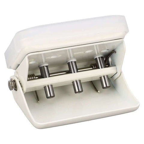 3 Hole Puncher For A7 And A4 Paper, Handheld Office Punch, Up To 5 Sheets Of 70G, 19Mm Hole Spacing With Locating Columns, All Metal Body