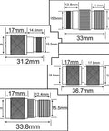 4 Piece N To UHF Adapter Kit N Male To PL 259 SO 239 Connectors dimensions diagram for CB Ham Radio Antenna Hookups