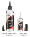 Sewing Machine Lubricant 4.4oz With Applicator Crystal Clear Odorless Mineral Oil For Textile Machines Keeps Your Stitches Smooth Jam Free And Buzz Free Transparent Oil That Prevents Slowdowns., two-bottle set