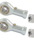 Two Pack 5/16 Inch Bore Rod End Bearing With 5/16-24 Right Hand Thread PHSB5 Self-Lubricating Ball Joint, Jam Nuts Included, Beefy Heavy Duty Linkage Upgrade For Machinery, Auto, And DIY Projects, with jam nuts