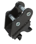 Mechanical Quick Change Hitch For Mini Excavator Attachments, Universal Quick Coupler fits most up to 3 ton diggers shown close-up