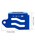 Blue Premium Beefed-Up CNC Aluminum Rear Brake Fluid Reservoir Cover Guard For GSX8R GSX8R 2024 2025 Motorcycle, 77x46mm